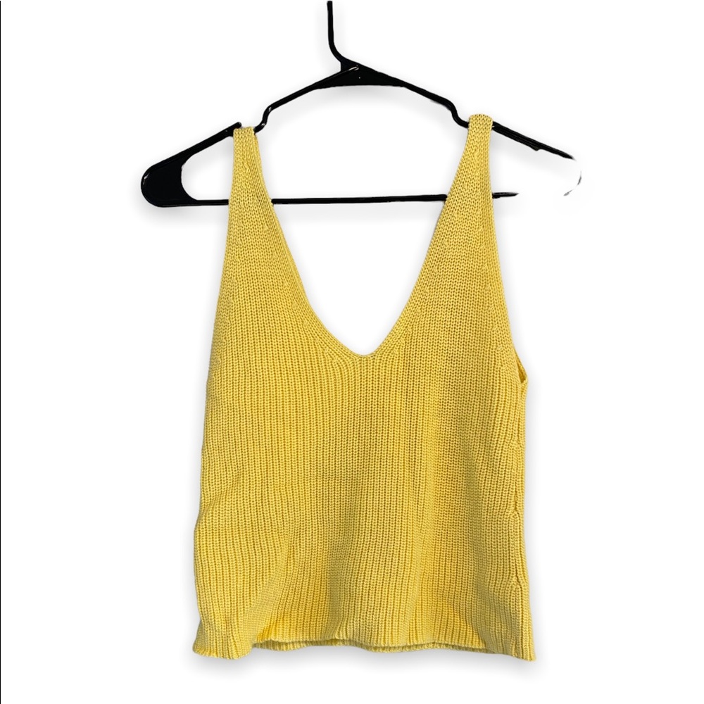 Crochet yellow tank top